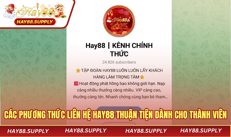 Các phương thức liên hệ HAY88 thuận tiện dành cho thành viên