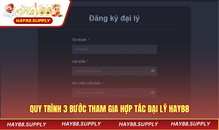 Quy trình 3 bước tham gia hợp tác đại lý HAY88