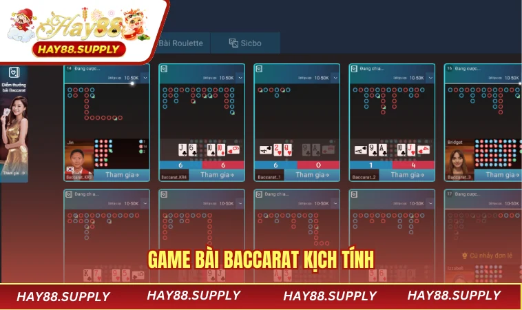 Casino HAY88 2 Game bài Baccarat kịch tính
