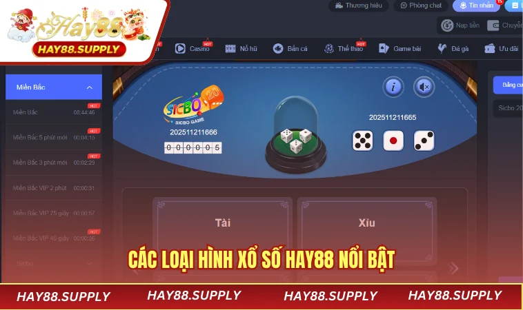Các loại hình xổ số HAY88 nổi bật